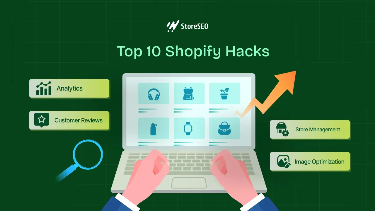 Top 10 Shopify Hacks for eCommerce Stores in 2025 - Blog banner