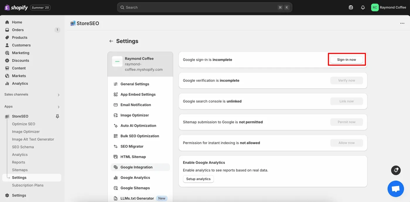 StoreSEO with Google Search Console