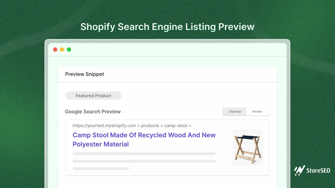 Search Engine Listing Preview