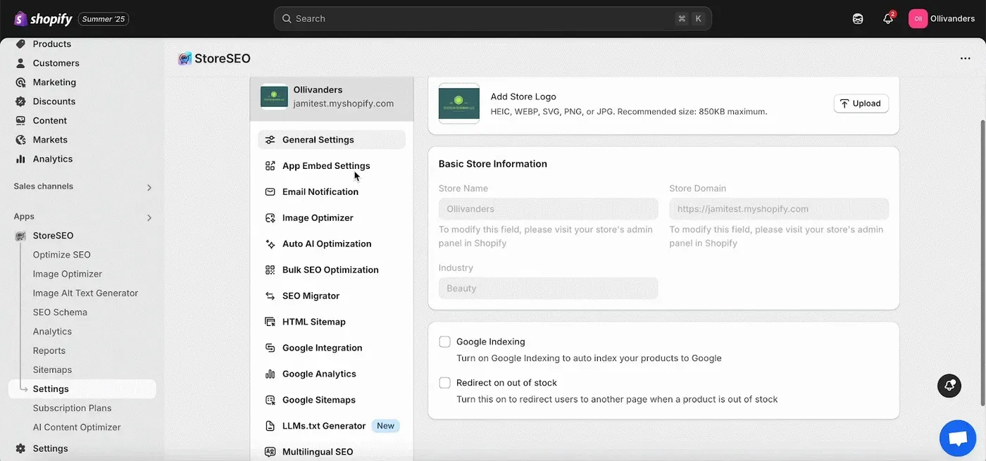 Method B: The StoreSEO LLMs.txt Generator Approach
