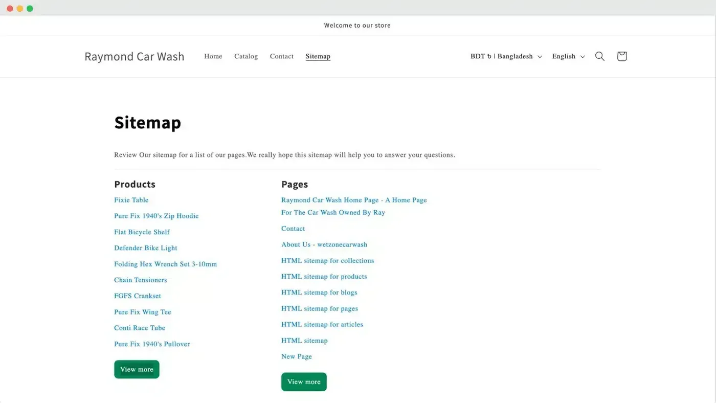 Update Shopify Sitemap