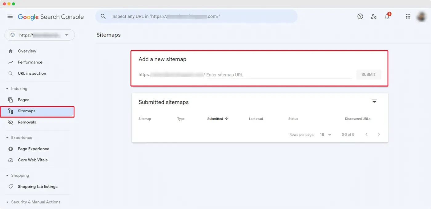 get website indexed by Google