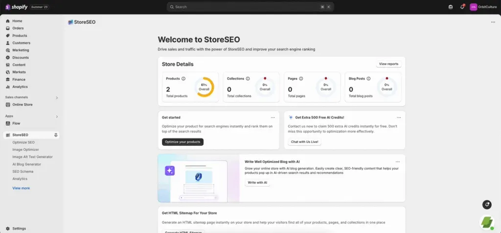 StoreSEO AI Blog Generator