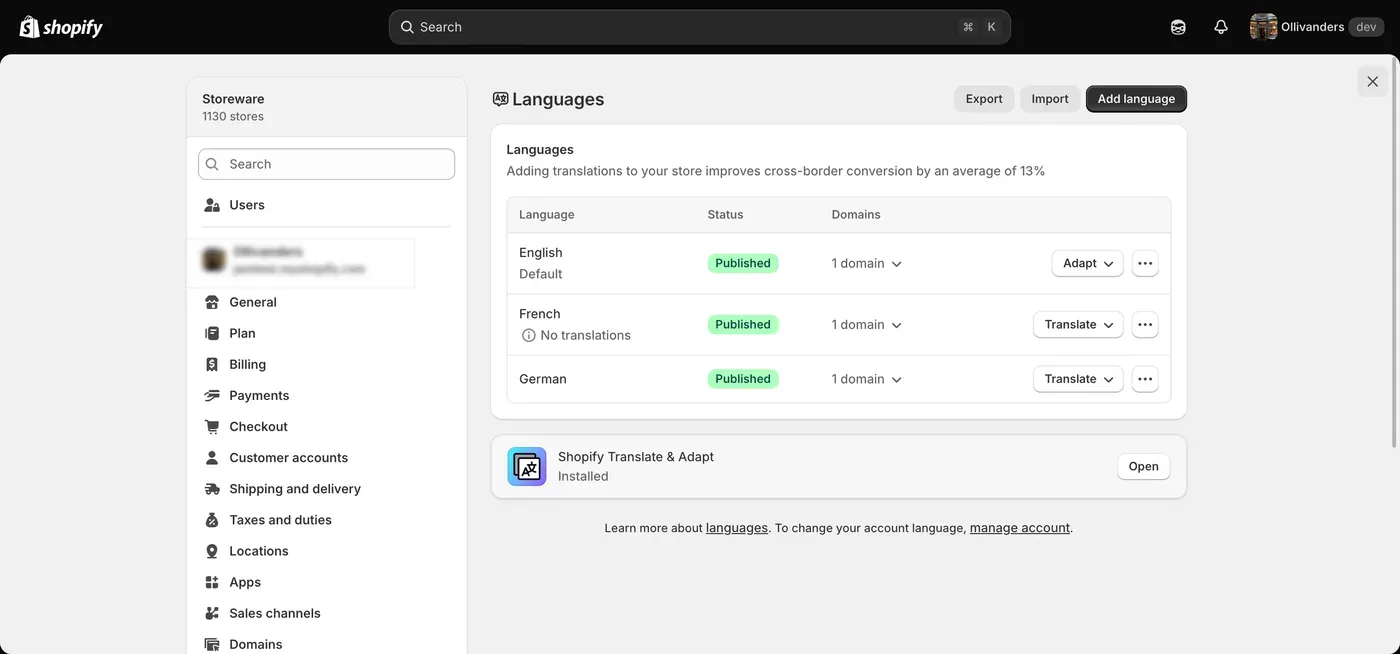Enable & Localize Languages