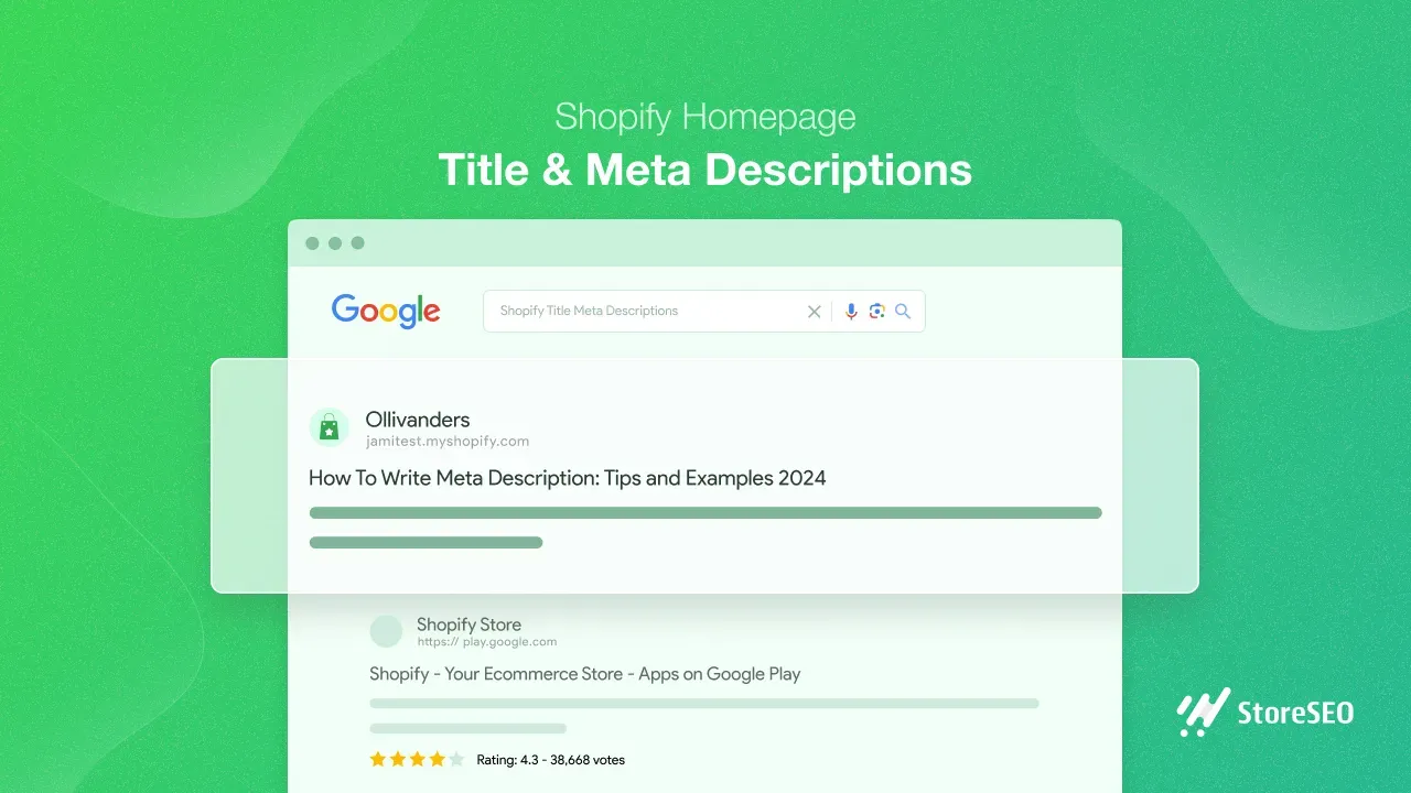 homepage title and meta description