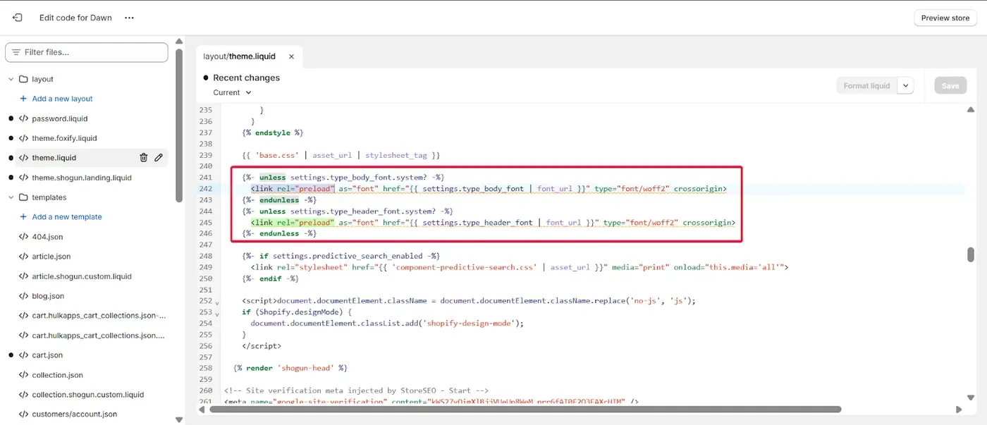 Image Preload Work in Shopify