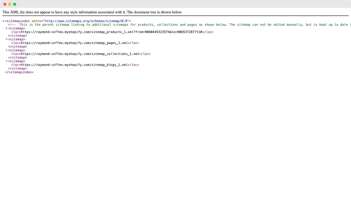 Update Shopify Sitemap