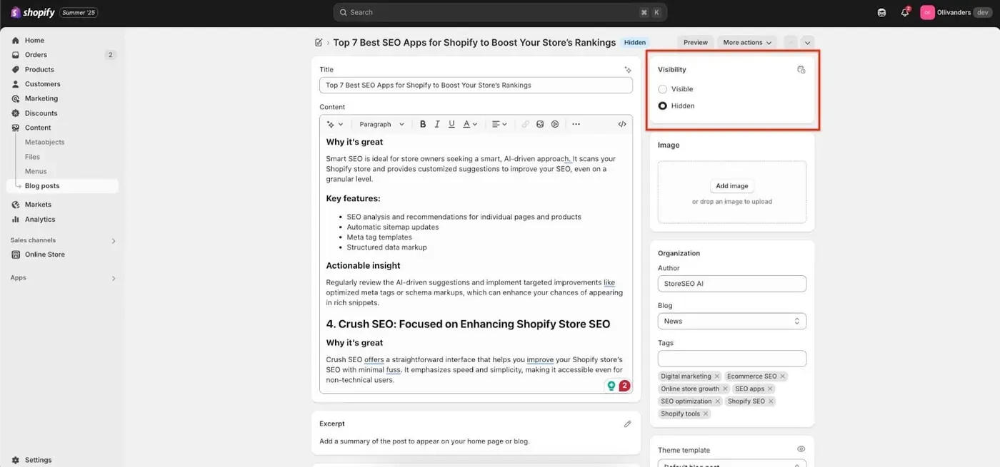 Blogging for Shopify Stores