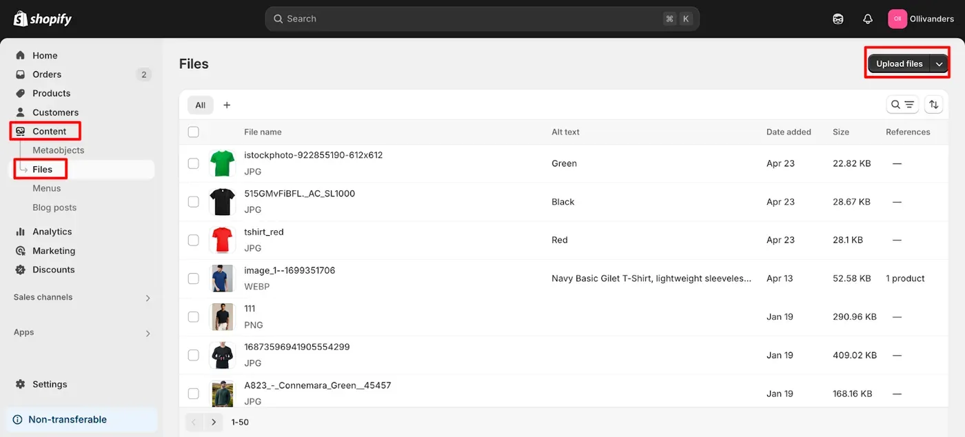 Shopify store using Shopify Liquid