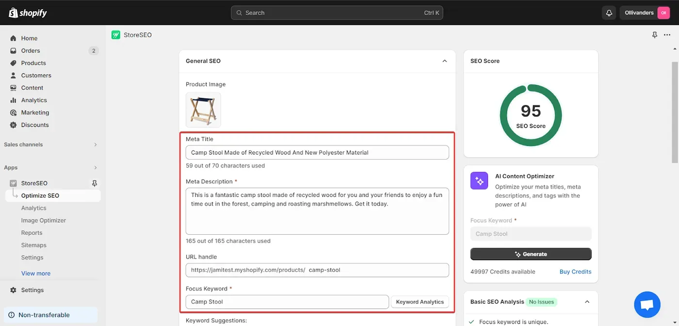 Create and Change SEO friendly URLs for Shopify