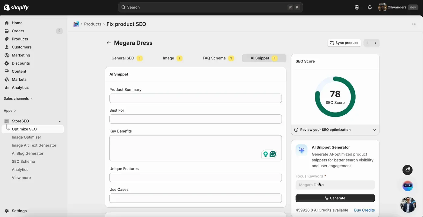 AI Snippets Generator
