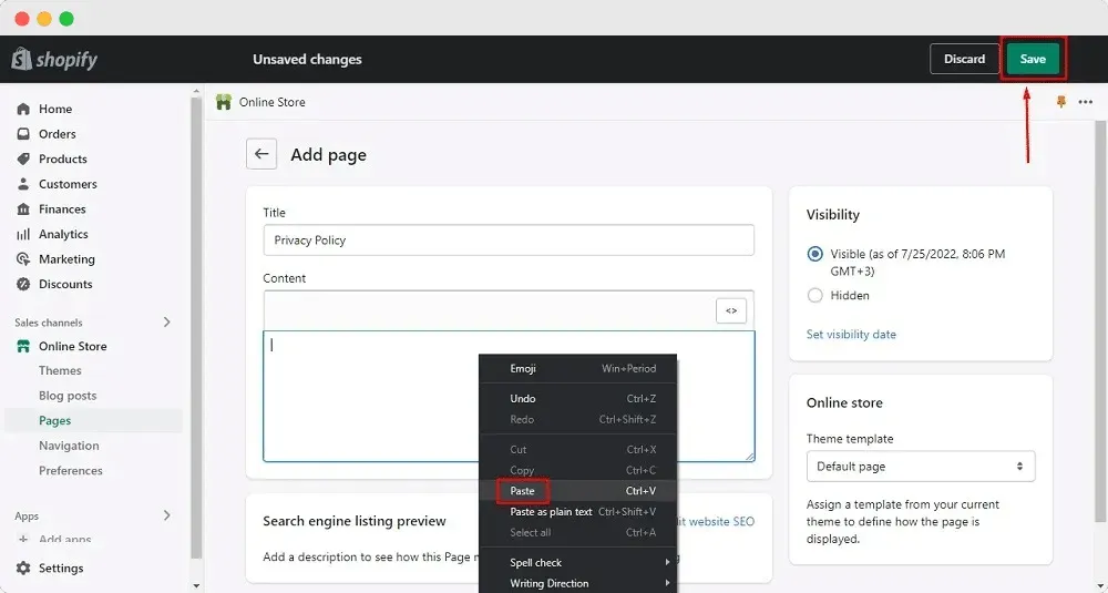 HTML Sitemap
