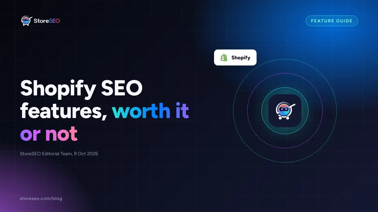 Split view of Shopify SEO app features worth paying for against usually-fluff checkbox features
