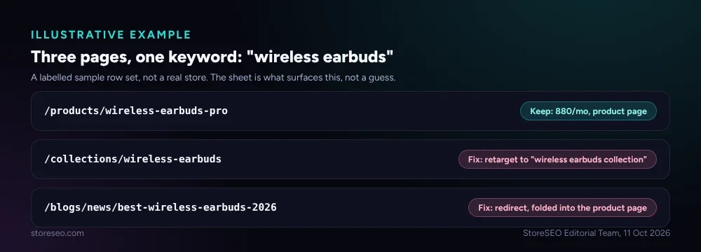 Three pages, one keyword: wireless earbuds
