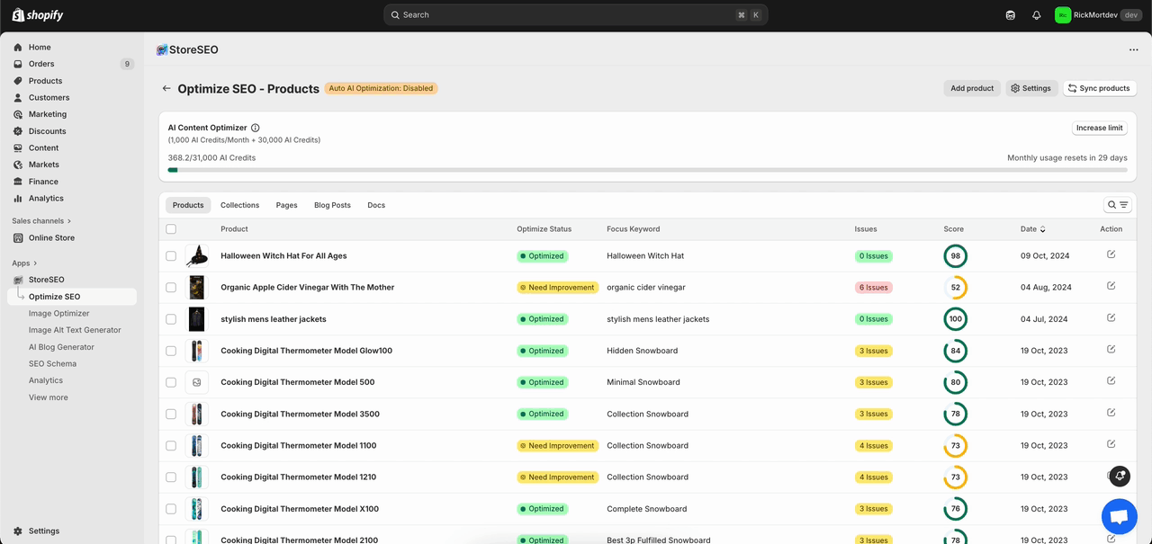 Optimize SEO for Shopify Products