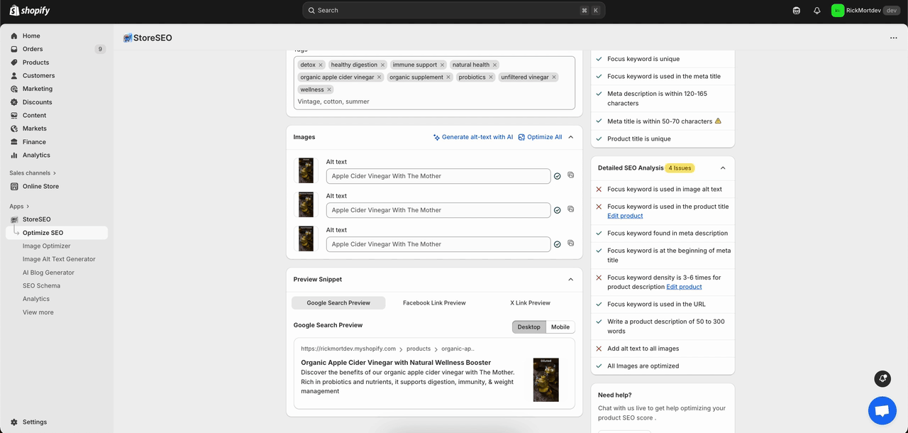 How StoreSEO Will Help Optimize SEO For Shopify Products?