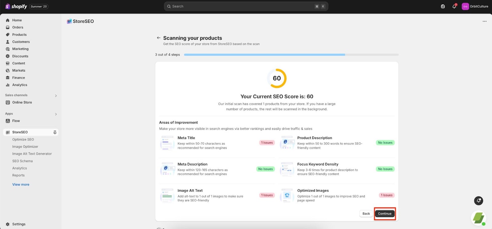 Install StoreSEO App