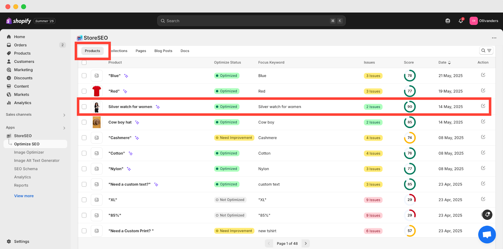 How To Add Keywords And Tags For Shopify Products With StoreSEO