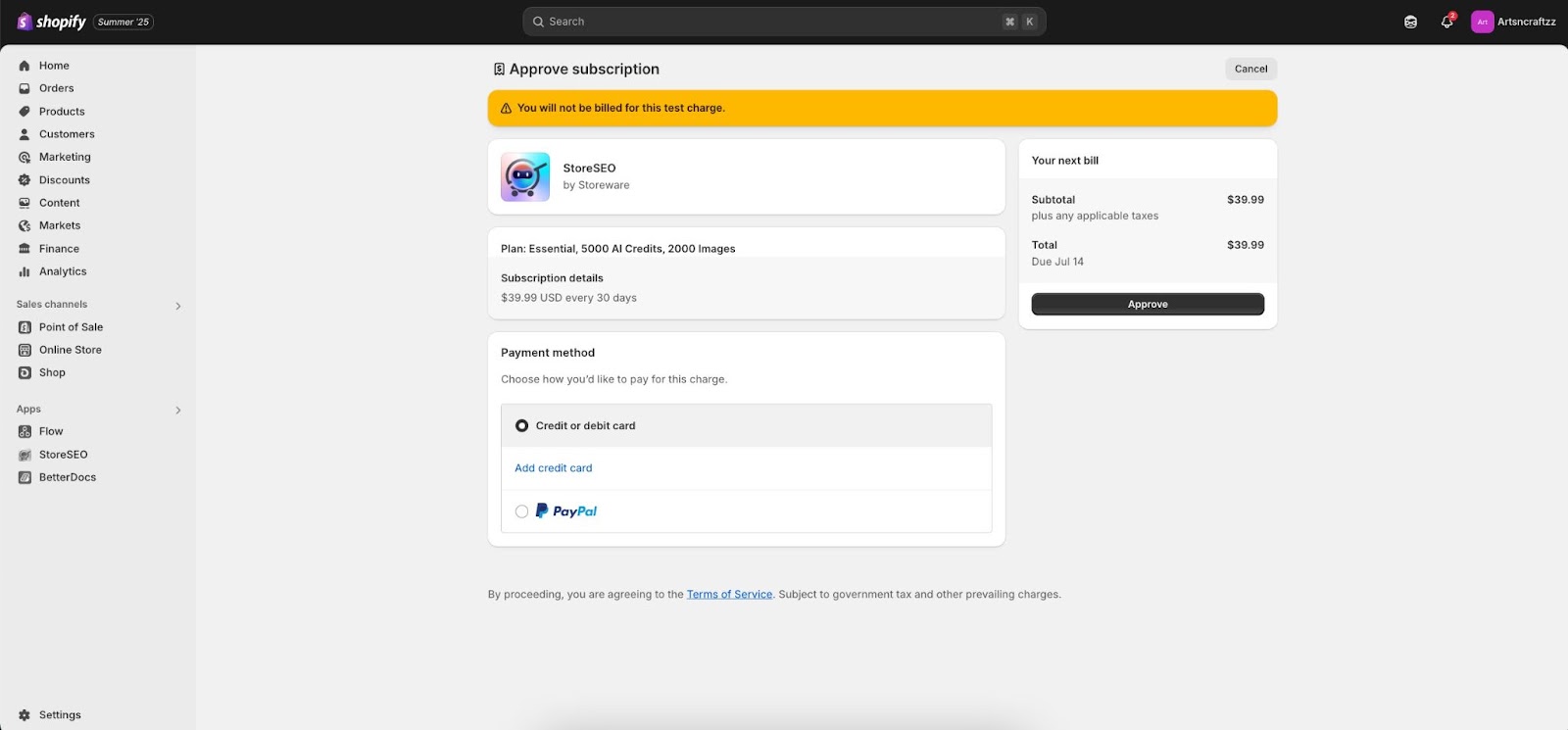 upgrade your StoreSEO plan