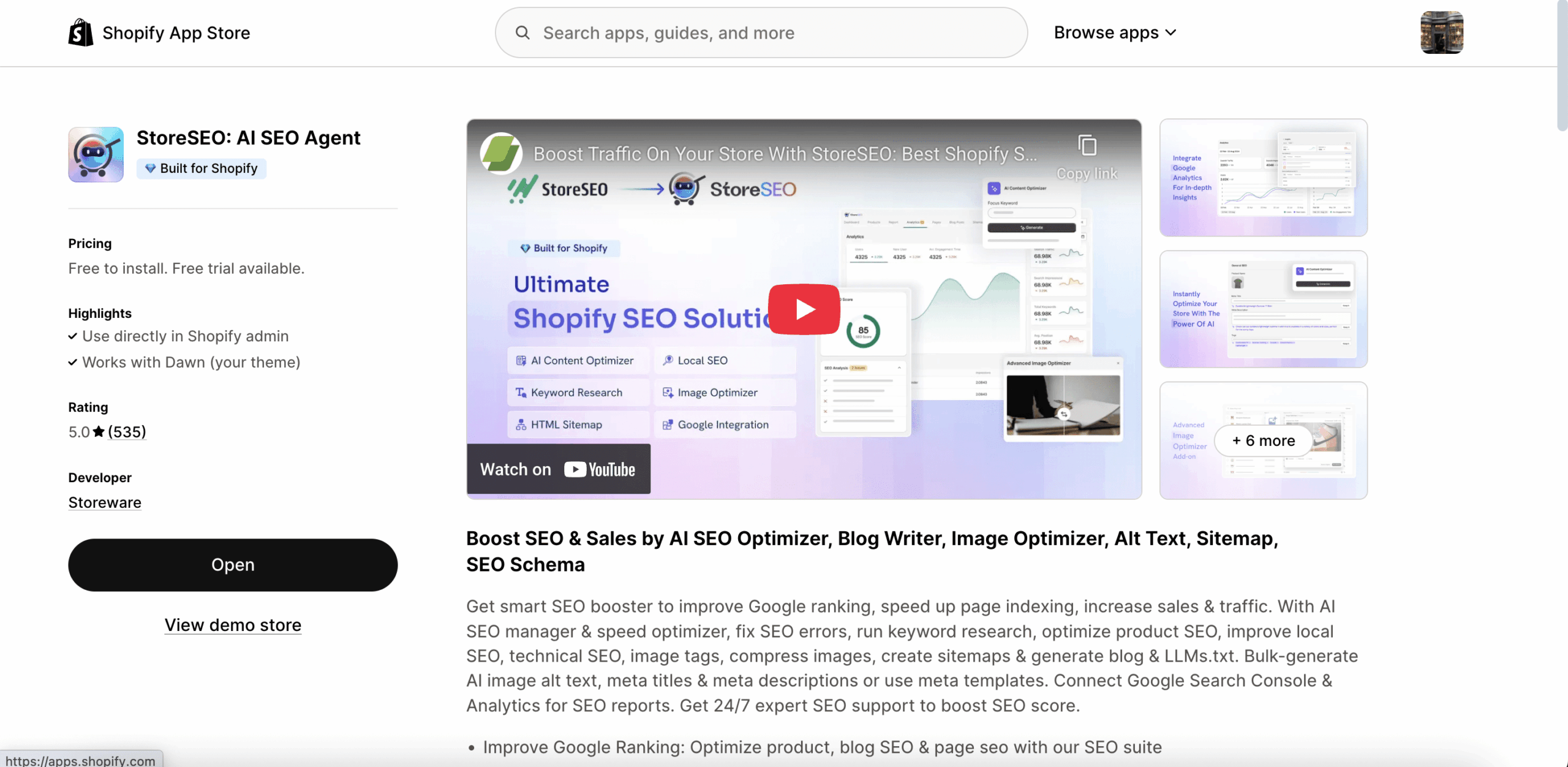 Top 22 Most Installed Shopify Apps To Grow Your Store In 2026 24 StoreSEO AI SEO Agent