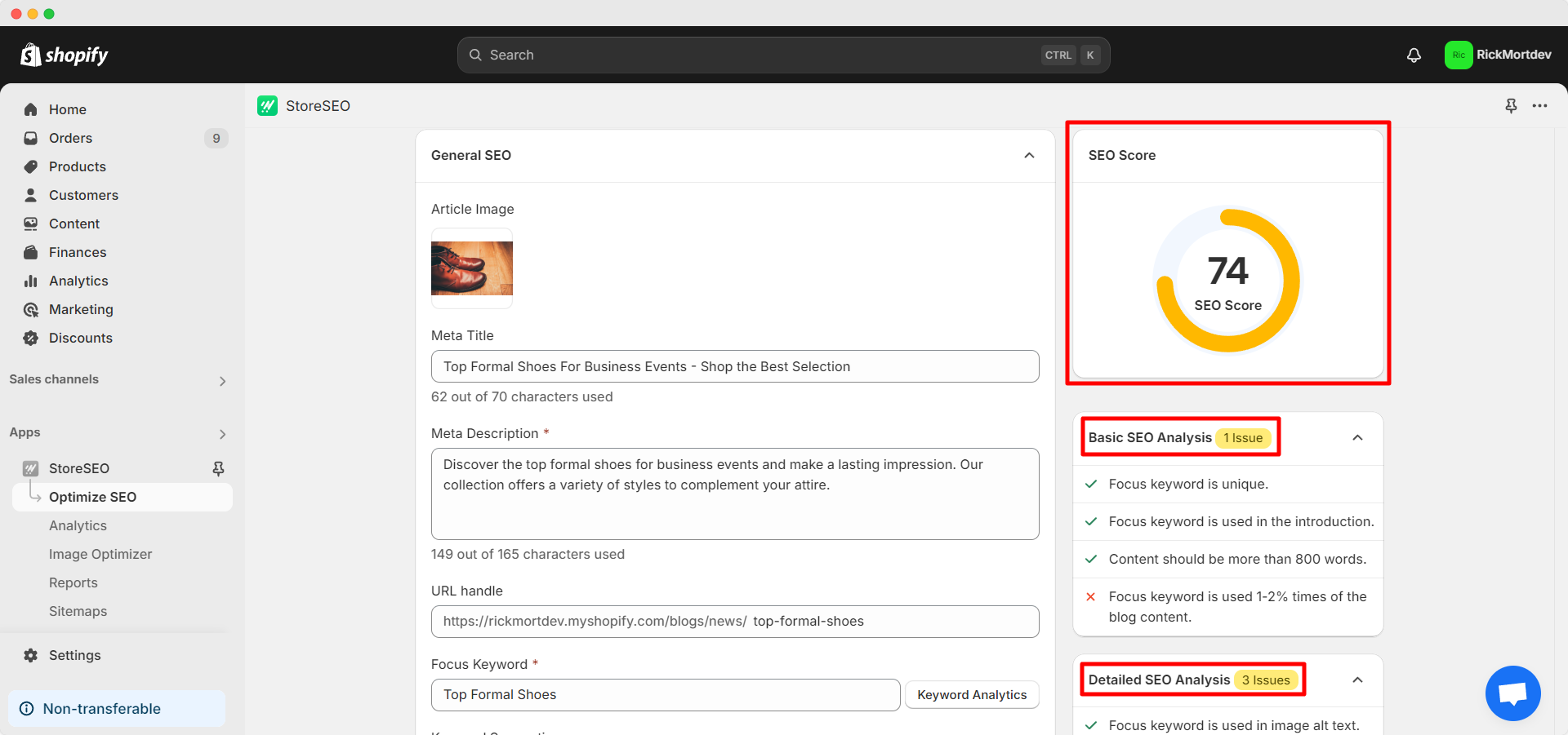 Step 2: Optimize Your Blog Post On Shopify