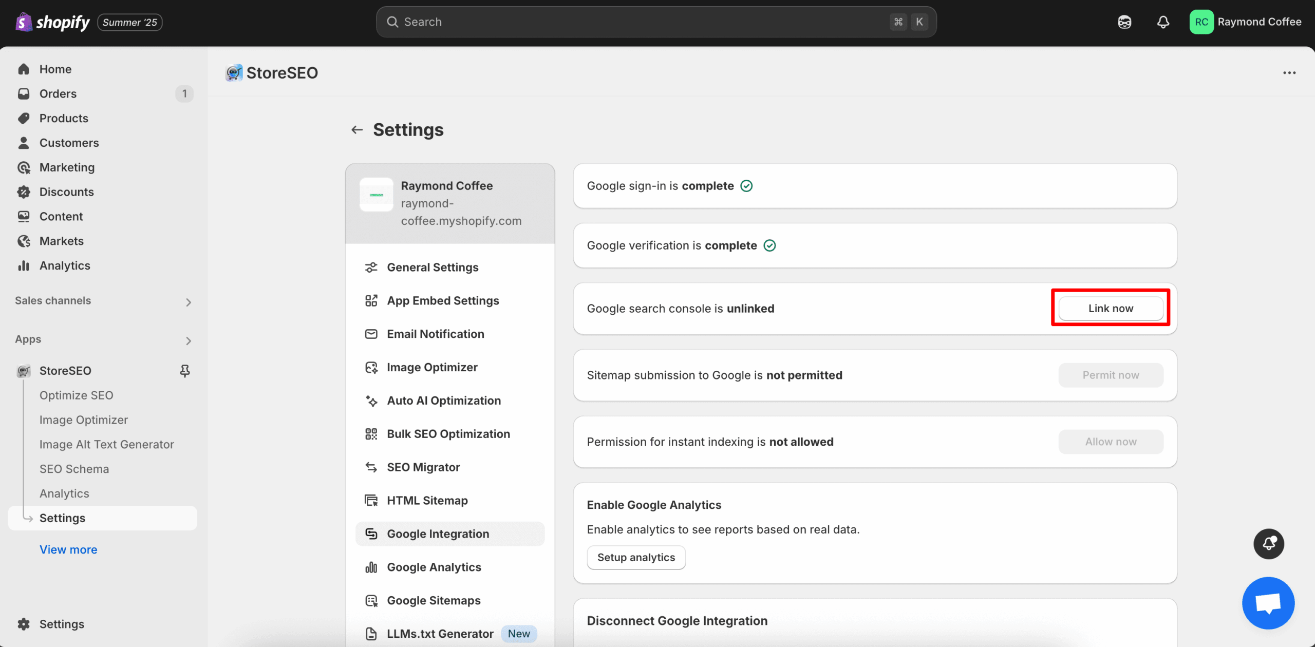 Shopify ストアを 5 分で簡単に Google Search Console に接続するにはどうすればいいですか? 5 Link StoreSEO To Google Search Console