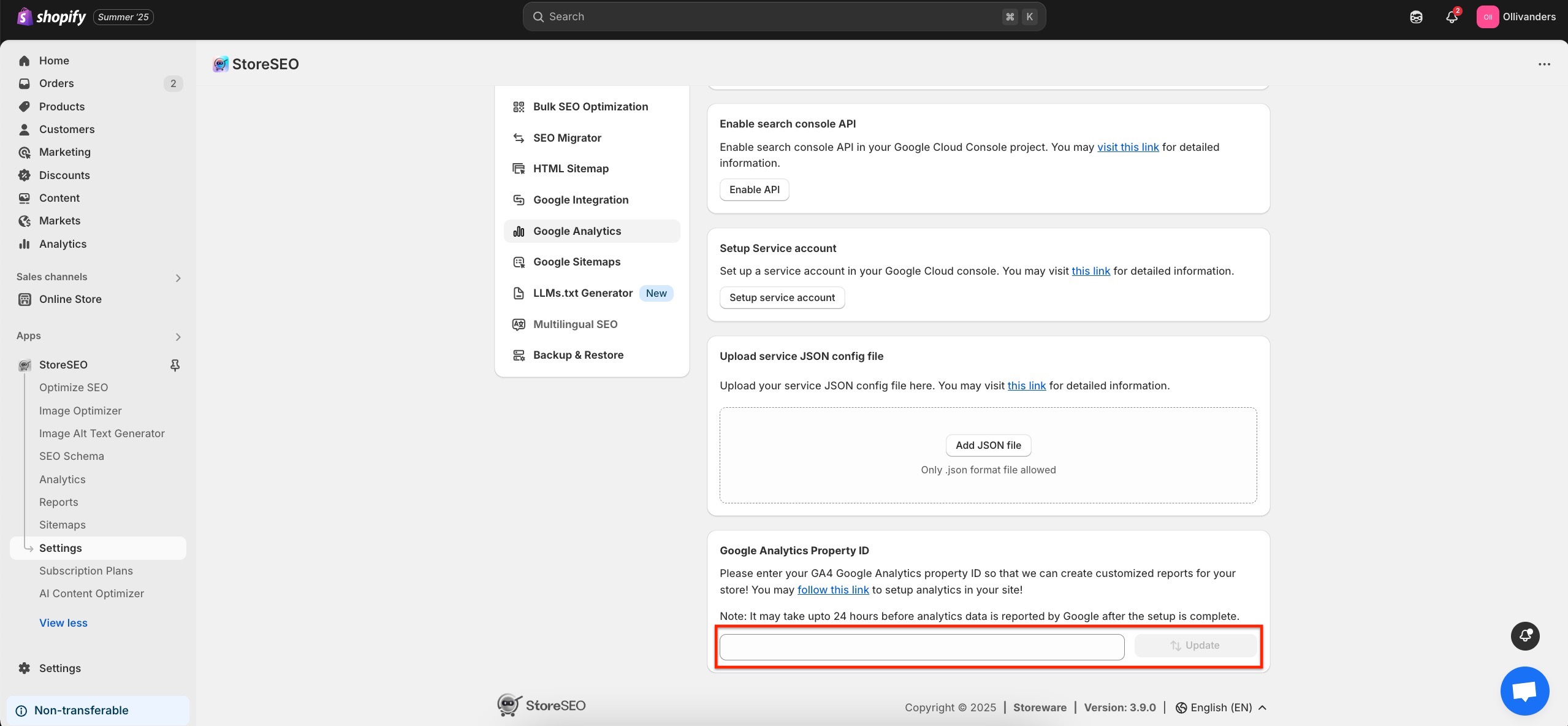 Integrate StoreSEO With Google Analytics