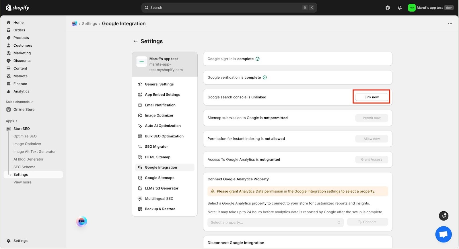 Jak zintegrować StoreSEO z Google Analytics 5 Integrate StoreSEO With Google Analytics