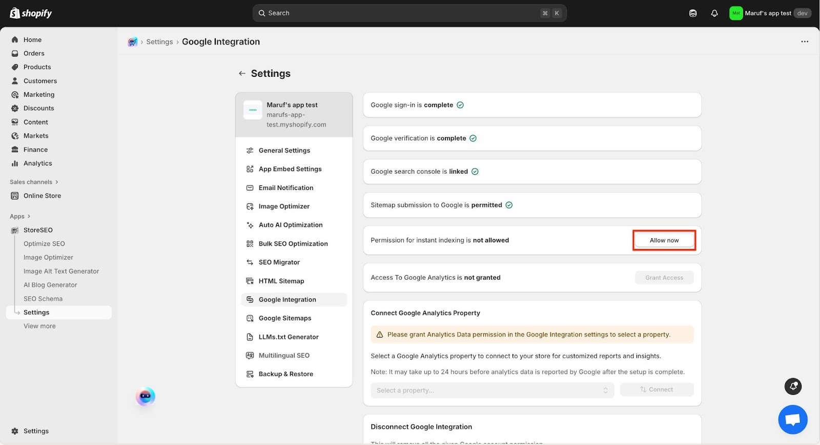 Jak zintegrować StoreSEO z Google Analytics 9 Integrate StoreSEO With Google Analytics