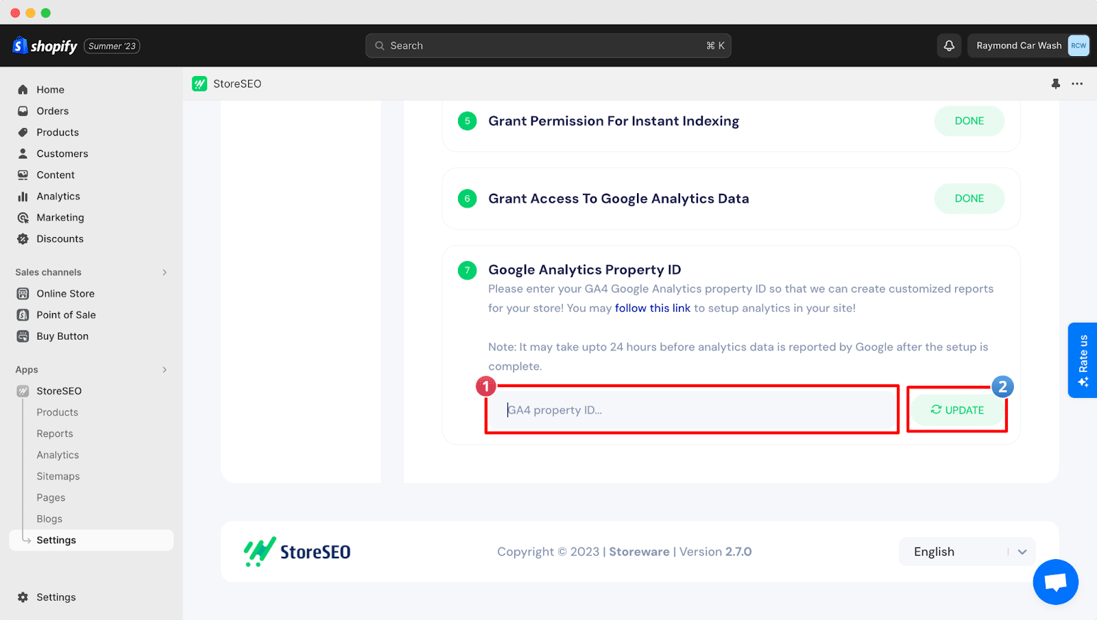 Integrate StoreSEO With Google Analytics