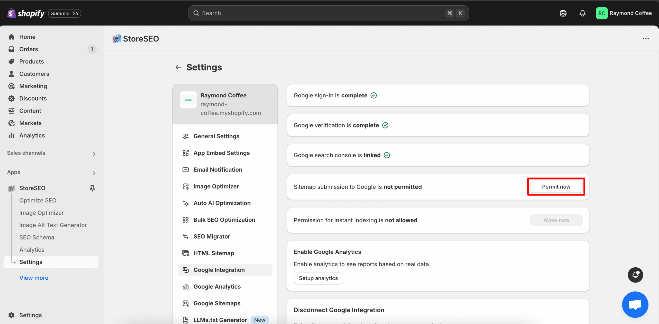 Integrate StoreSEO With Google Analytics