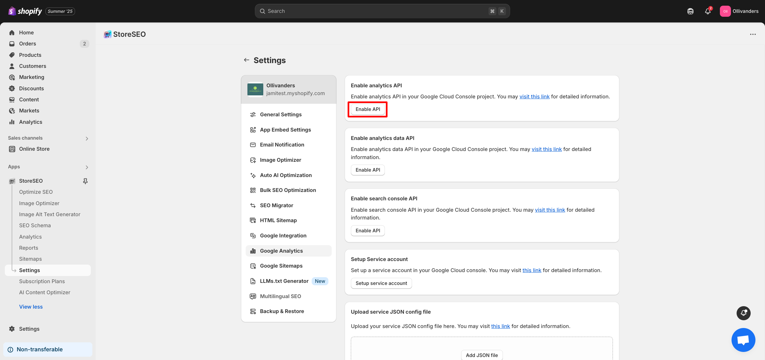 Connect StoreSEO With Google Analytics