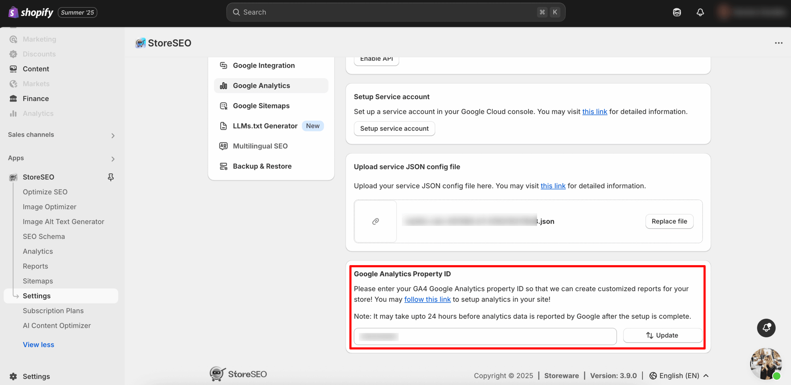 Connect StoreSEO With Google Analytics