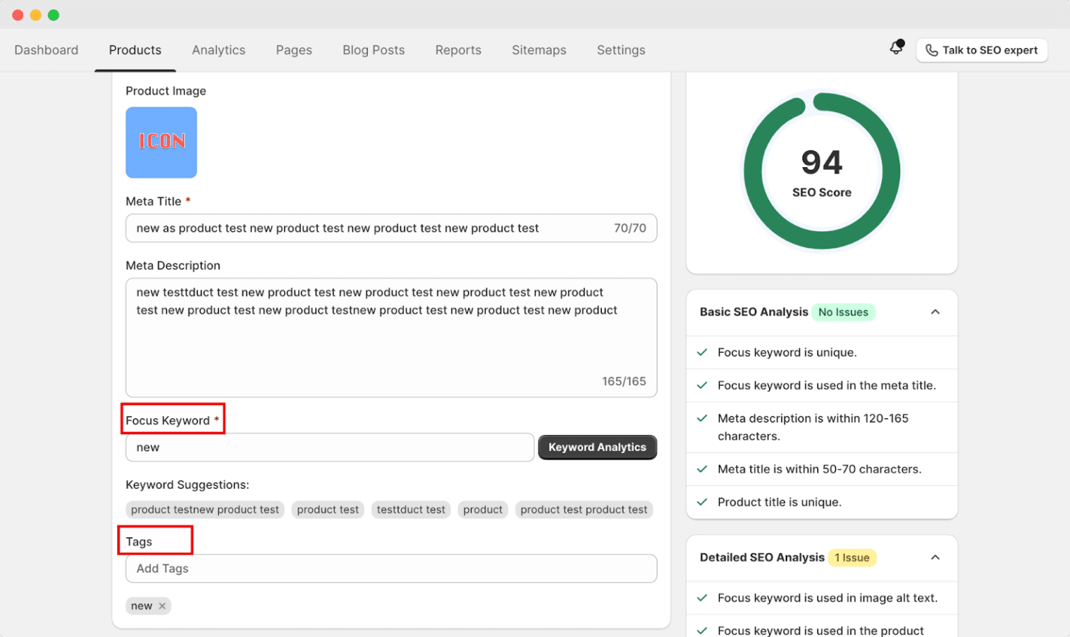 How To Add Keywords And Tags For Shopify Products With StoreSEO