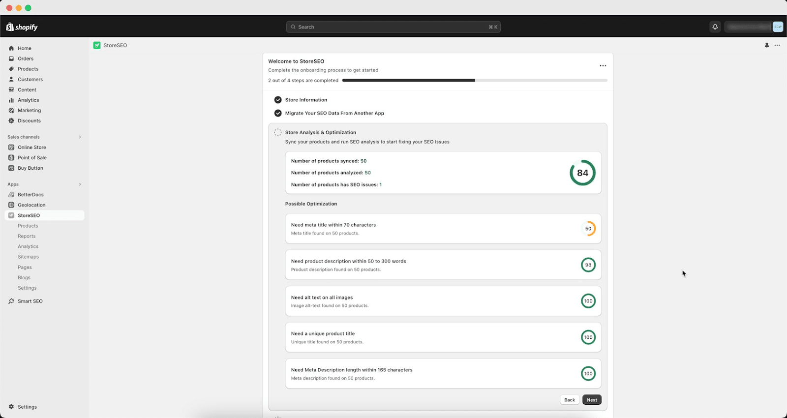 Migrate data to StoreSEO