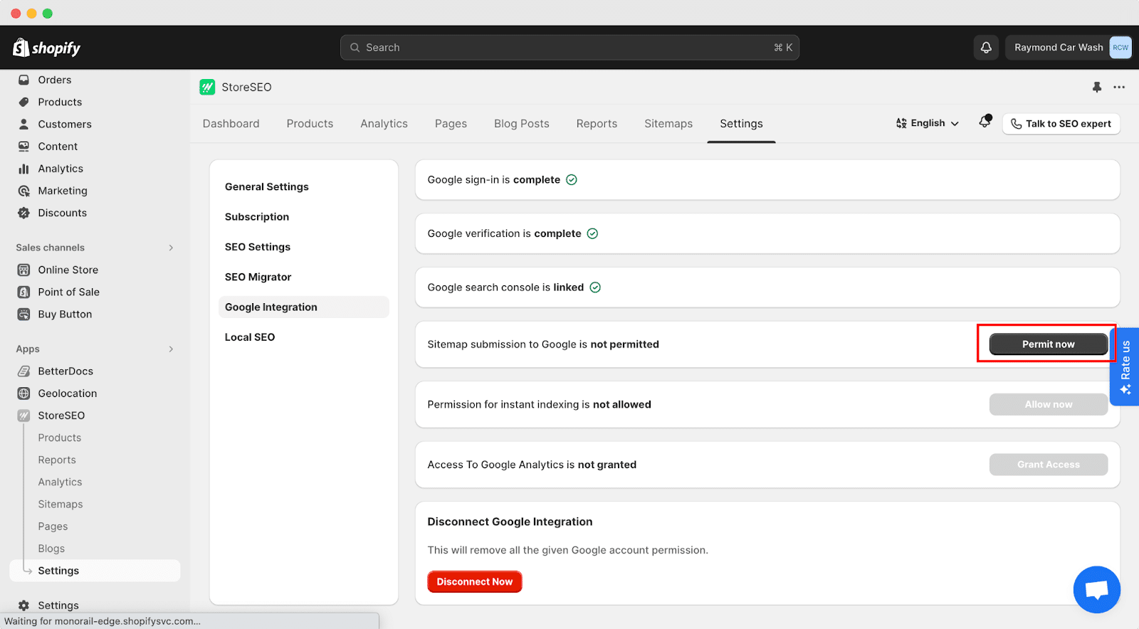 StoreSEO With Google Search Console