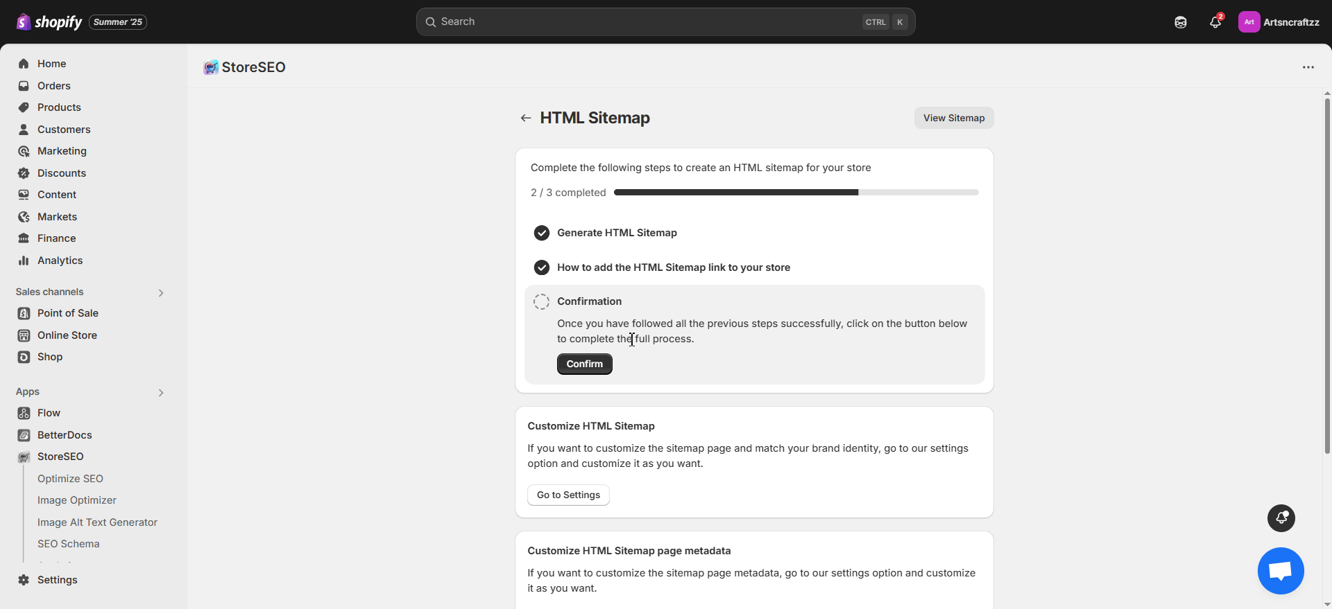 generate HTML sitemap