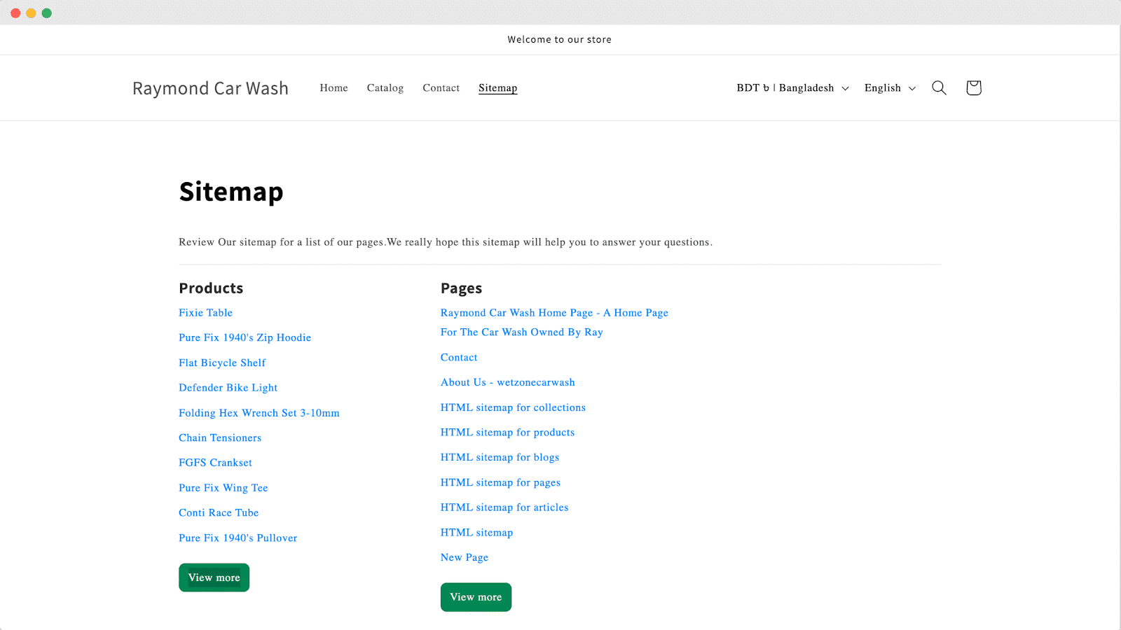 HTML Sitemap 