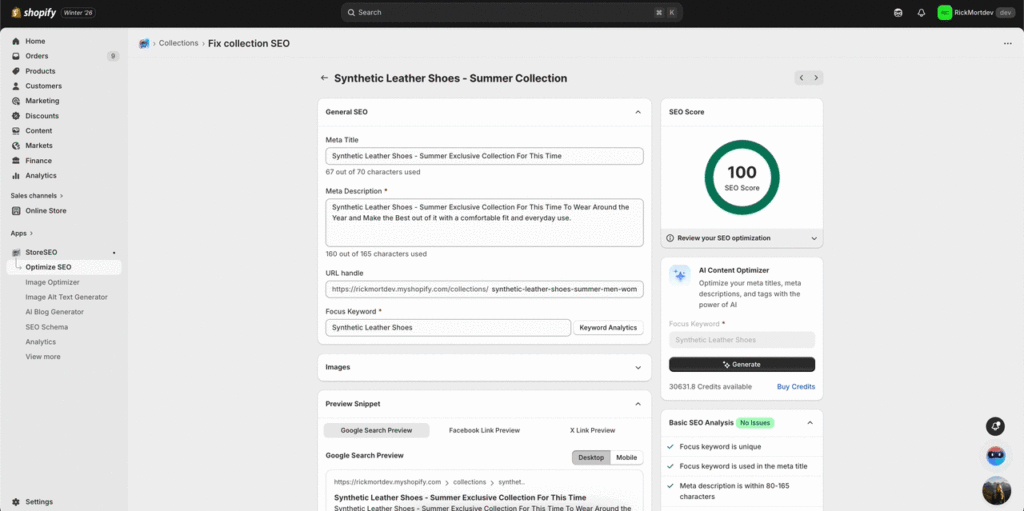 如何使用 StoreSEO 优化 Shopify 收藏页面? 12 How To Optimize Shopify Collection Page With StoreSEO?