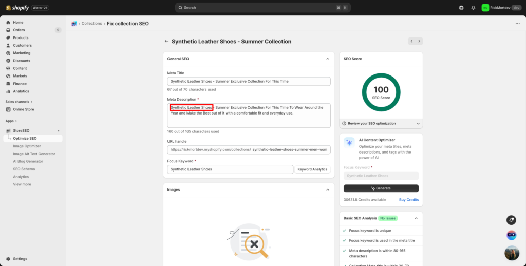 如何使用 StoreSEO 优化 Shopify 收藏页面? 13 How To Optimize Shopify Collection Page With StoreSEO?
