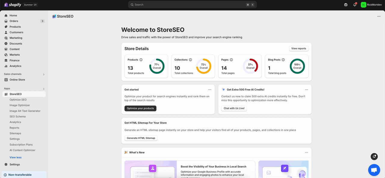 StoreSEO AI Content Optimizer