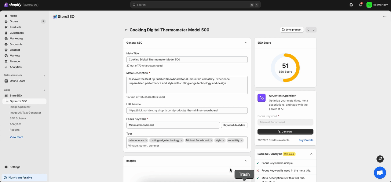 StoreSEO AI Content Optimizer