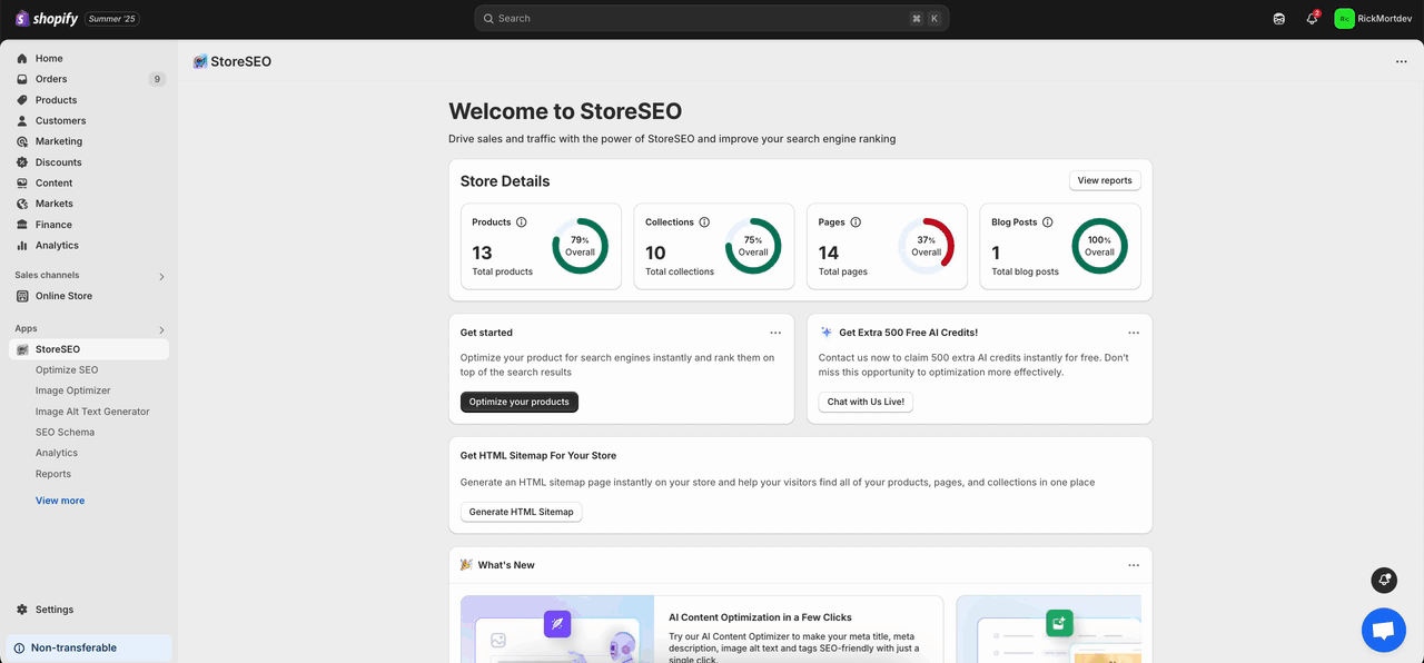 StoreSEO AI Content Optimizer