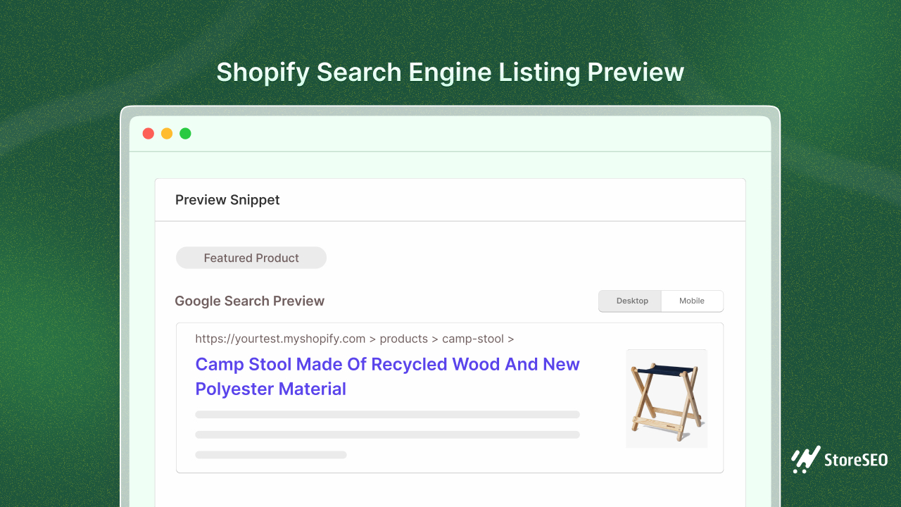 Search Engine Listing Preview
