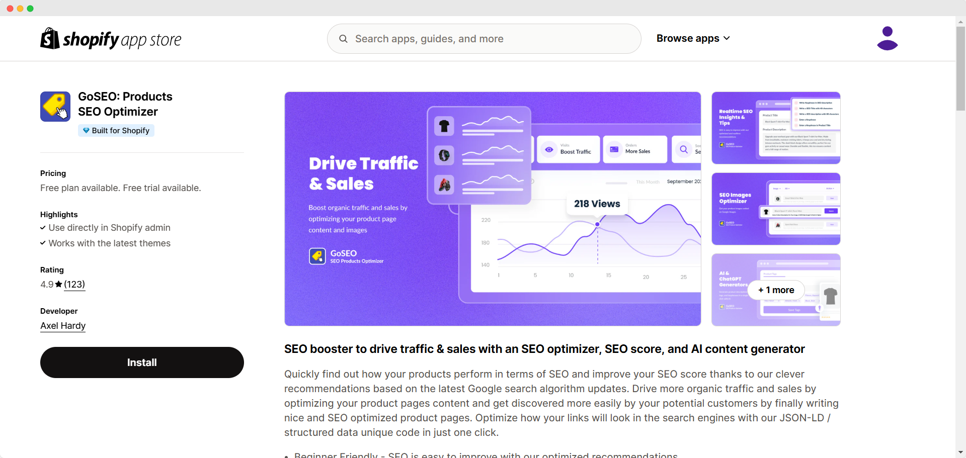 GoSEO: SEO Products Optimizer