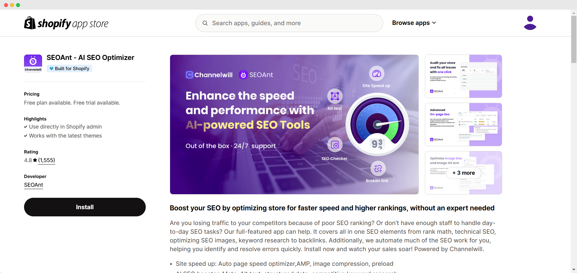 SEOAnt ‑ AI SEO Optimizer