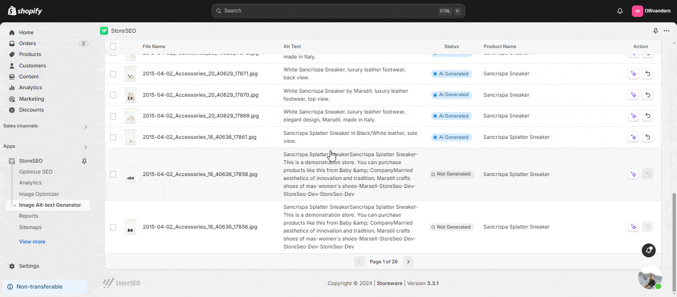 Add Image Alt Text With AI For Shopify Products Using StoreSEO