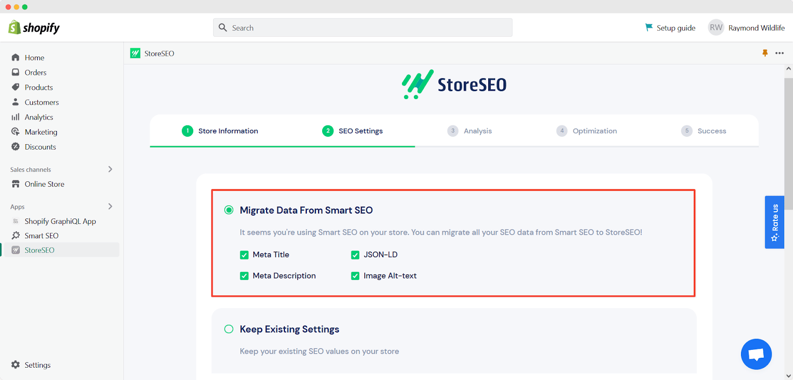 Shopify SEO Migration