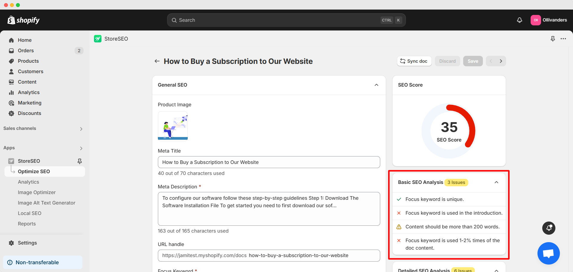 Basic SEO Analysis