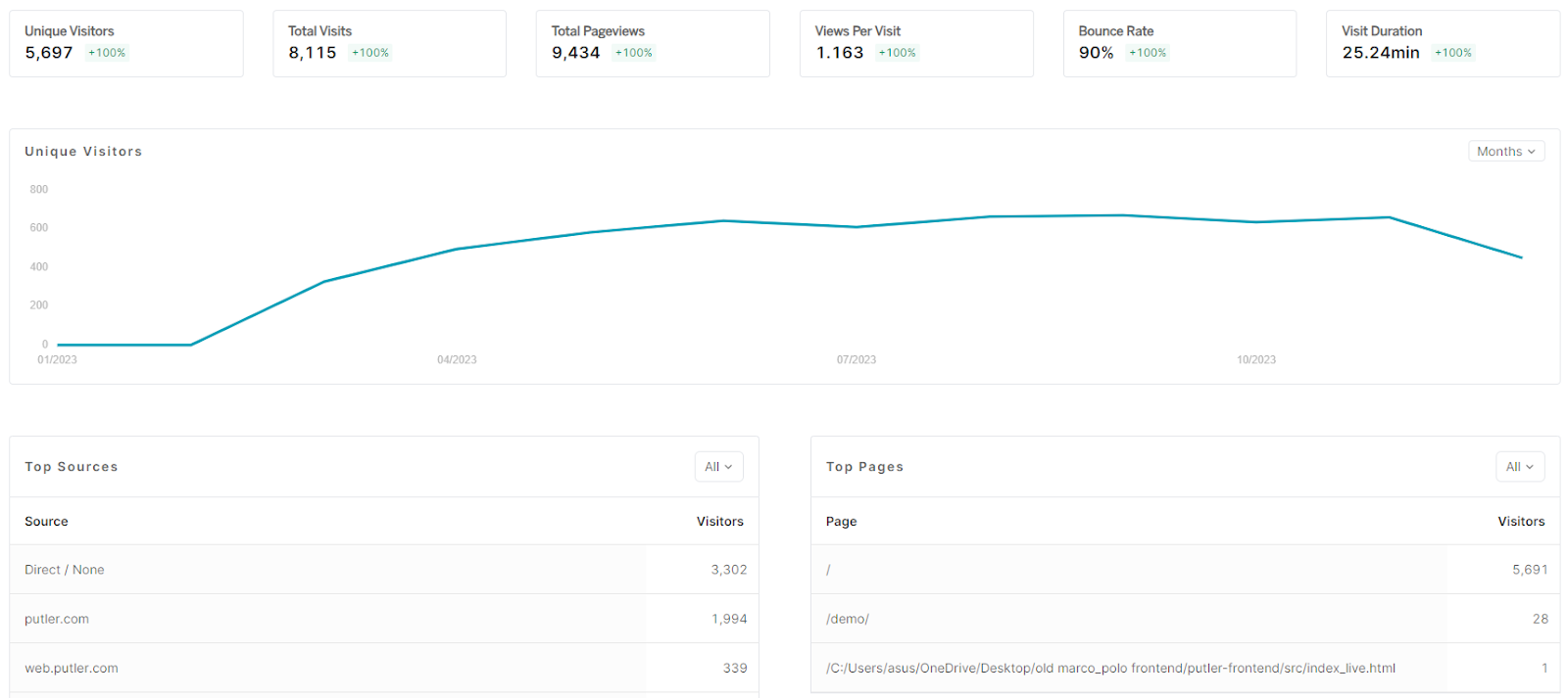 Analytics in Shopify